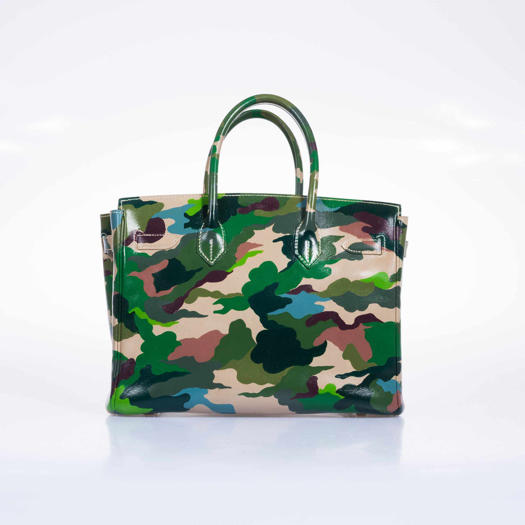 Top quality Hermes Birkin 30 Parchment Box Camouflage Palladium Hardware * JaneFinds Custom Shop
