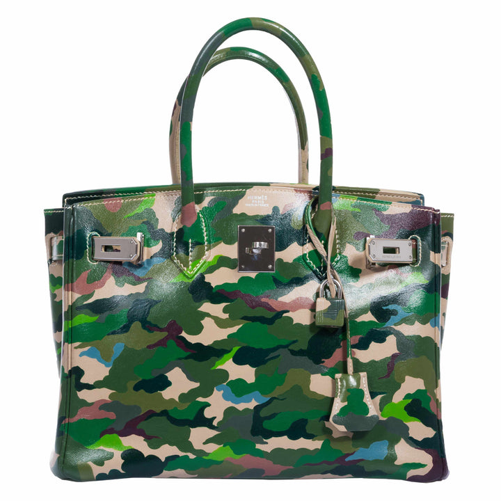 Top quality Hermes Birkin 30 Parchment Box Camouflage Palladium Hardware * JaneFinds Custom Shop