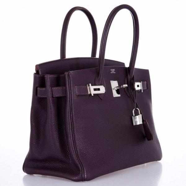 Top quality Hermes Birkin 30 Raisin Palladium Hardware