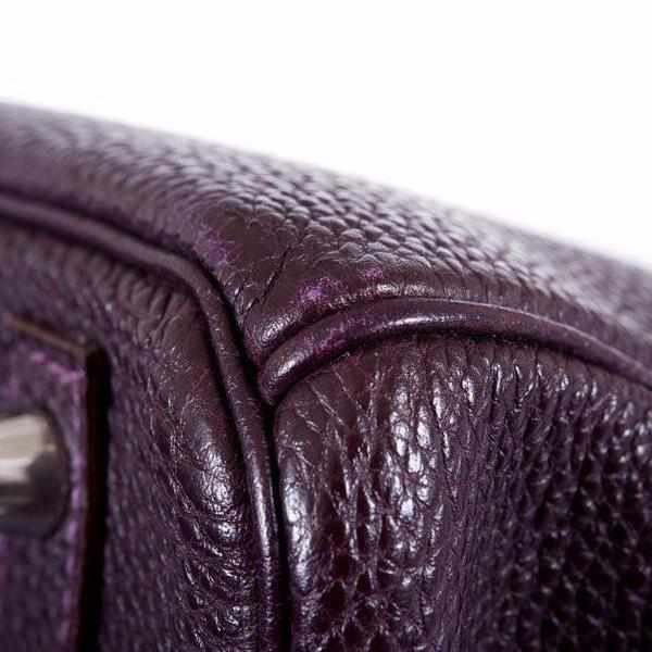 Top quality Hermes Birkin 30 Raisin Palladium Hardware
