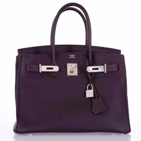 Hermes Birkin 30 Raisin Palladium Hardware