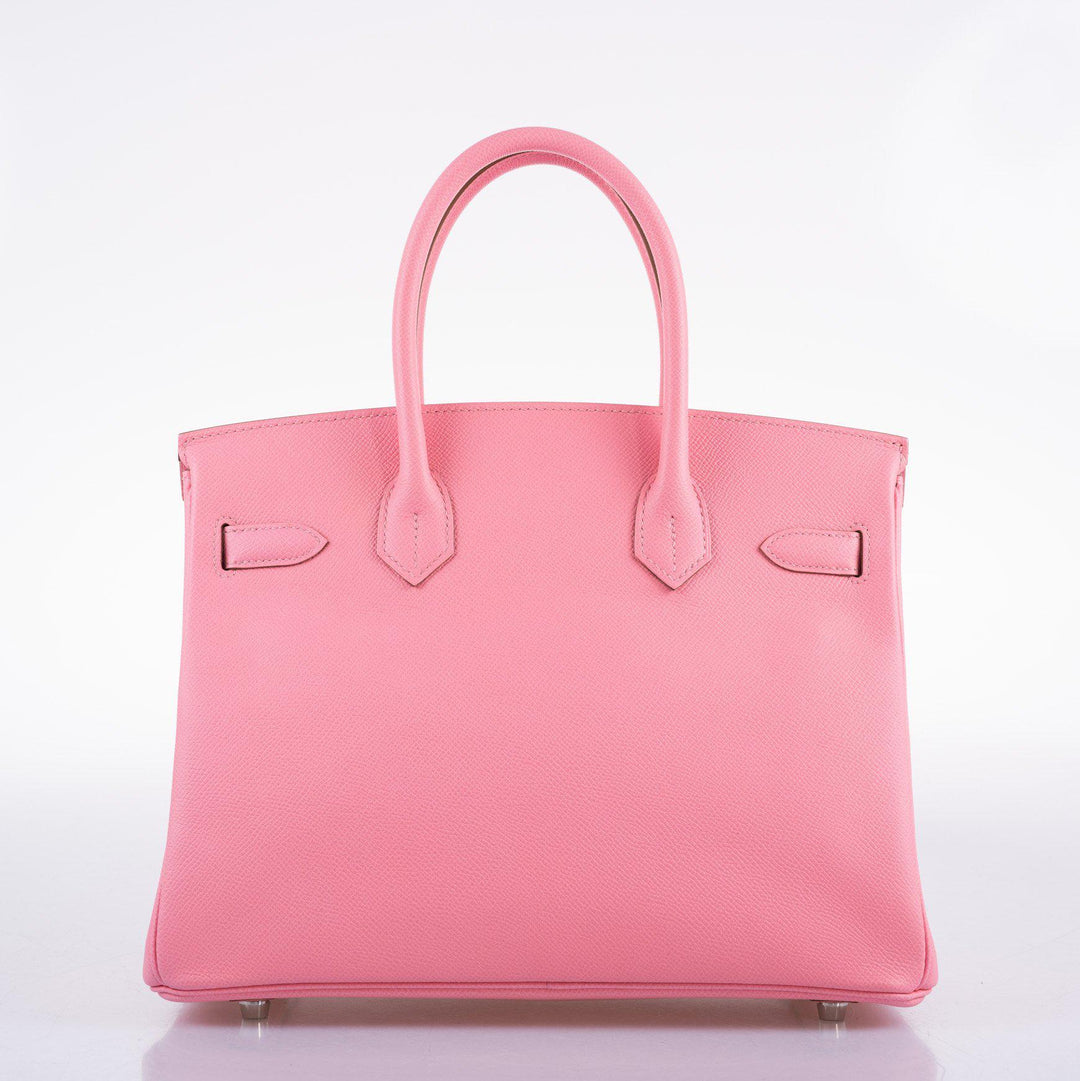 Top quality Hermes Birkin 30 Rose Confetti Epsom Palladium Hardware