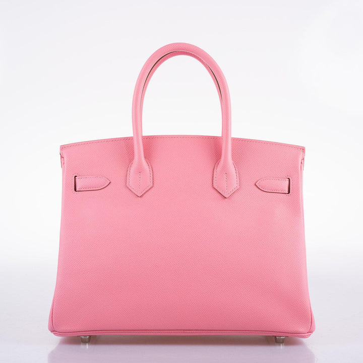 Top quality Hermes Birkin 30 Rose Confetti Epsom Palladium Hardware