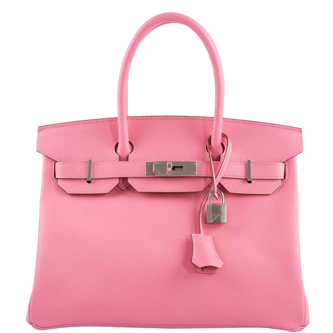 Hermes Birkin 30 Rose Confetti Epsom Palladium Hardware