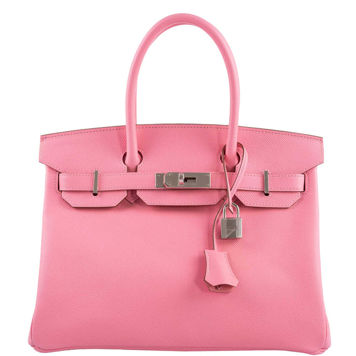 Top quality Hermes Birkin 30 Rose Confetti Epsom Palladium Hardware