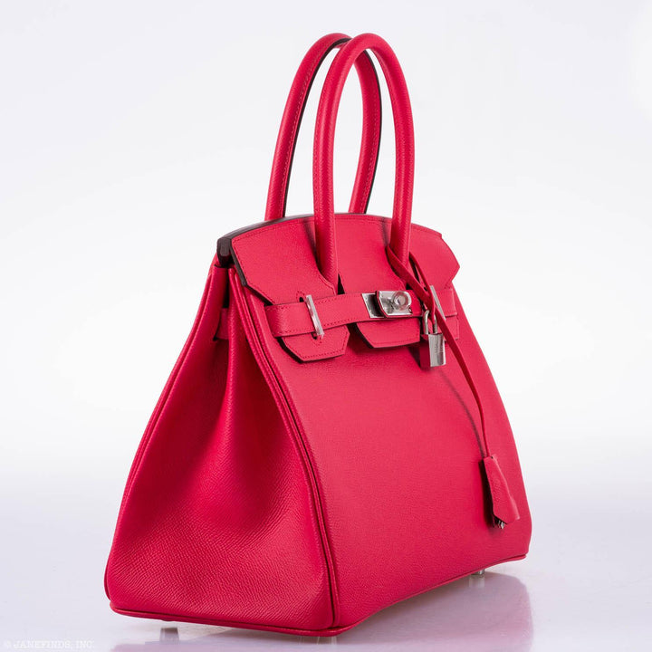 Top quality Hermes Birkin 30 Rose Extreme Epsom Palladium Hardware - 2020, Y