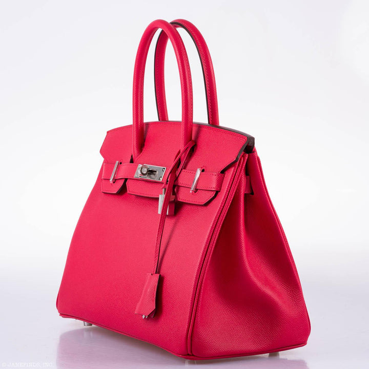 Top quality Hermes Birkin 30 Rose Extreme Epsom Palladium Hardware - 2020, Y