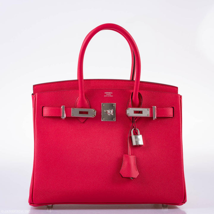 Top quality Hermes Birkin 30 Rose Extreme Epsom Palladium Hardware - 2020, Y