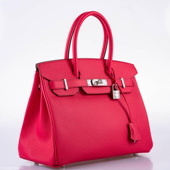 Top quality Hermes Birkin 30 Rose Extreme Epsom Palladium Hardware - 2020, Y