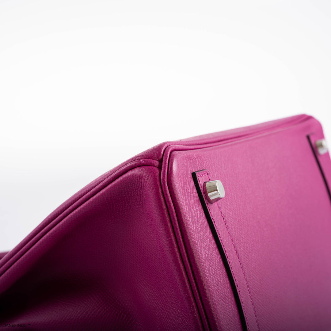 Top quality Hermes Birkin 30 Rose Pourpre Epsom with Palladium Hardware