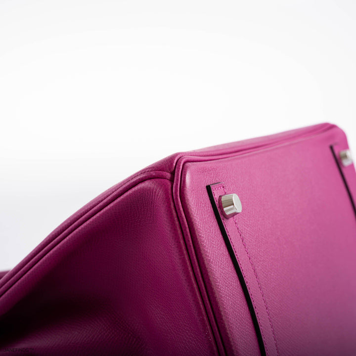 Top quality Hermes Birkin 30 Rose Pourpre Epsom with Palladium Hardware