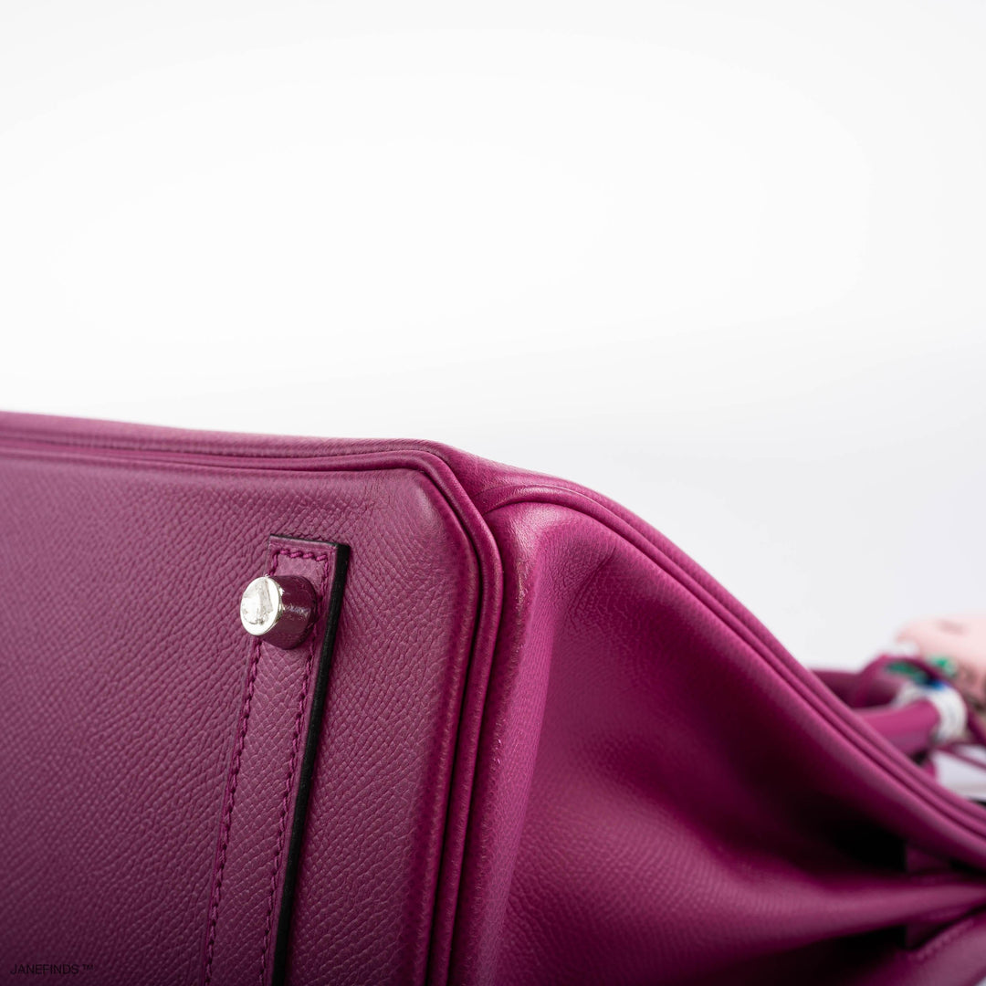 Top quality Hermes Birkin 30 Rose Pourpre Epsom with Palladium Hardware