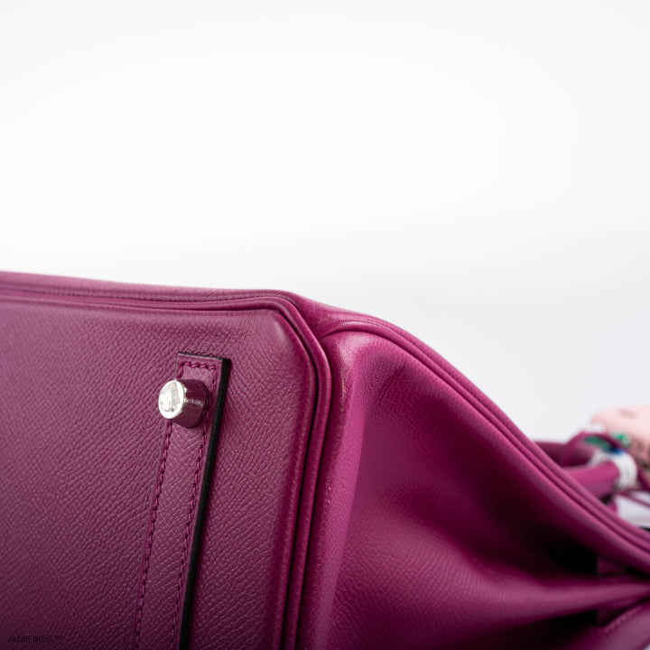 Top quality Hermes Birkin 30 Rose Pourpre Epsom with Palladium Hardware