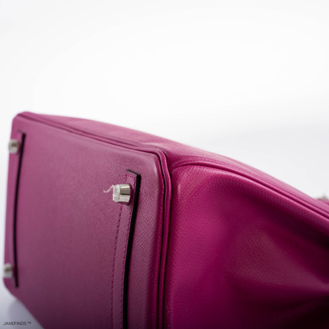 Top quality Hermes Birkin 30 Rose Pourpre Epsom with Palladium Hardware