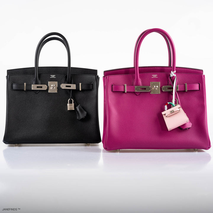 Top quality Hermes Birkin 30 Rose Pourpre Epsom with Palladium Hardware