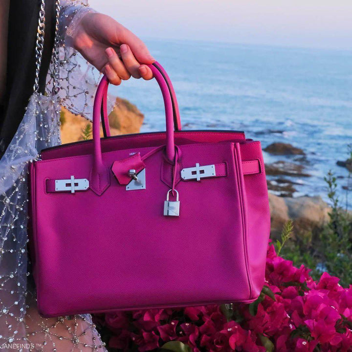 Top quality Hermes Birkin 30 Rose Pourpre Epsom with Palladium Hardware