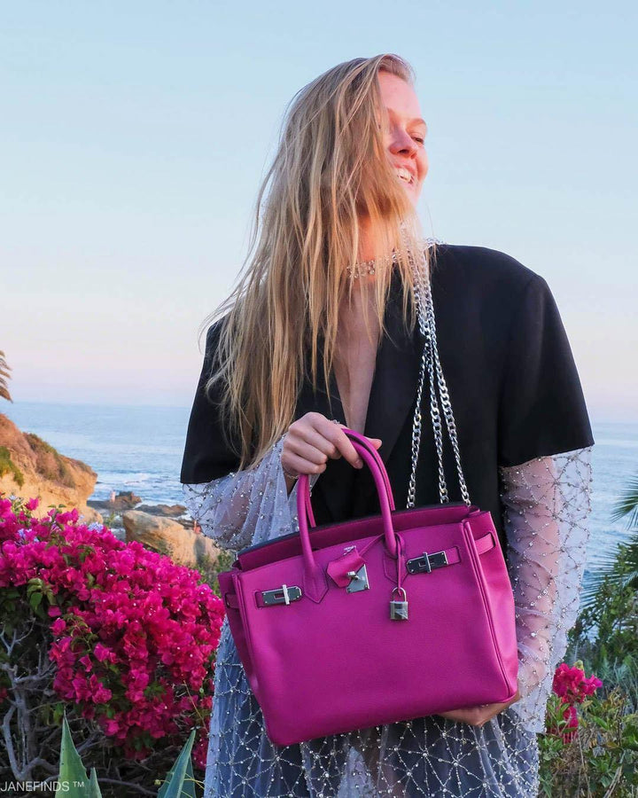 Top quality Hermes Birkin 30 Rose Pourpre Epsom with Palladium Hardware