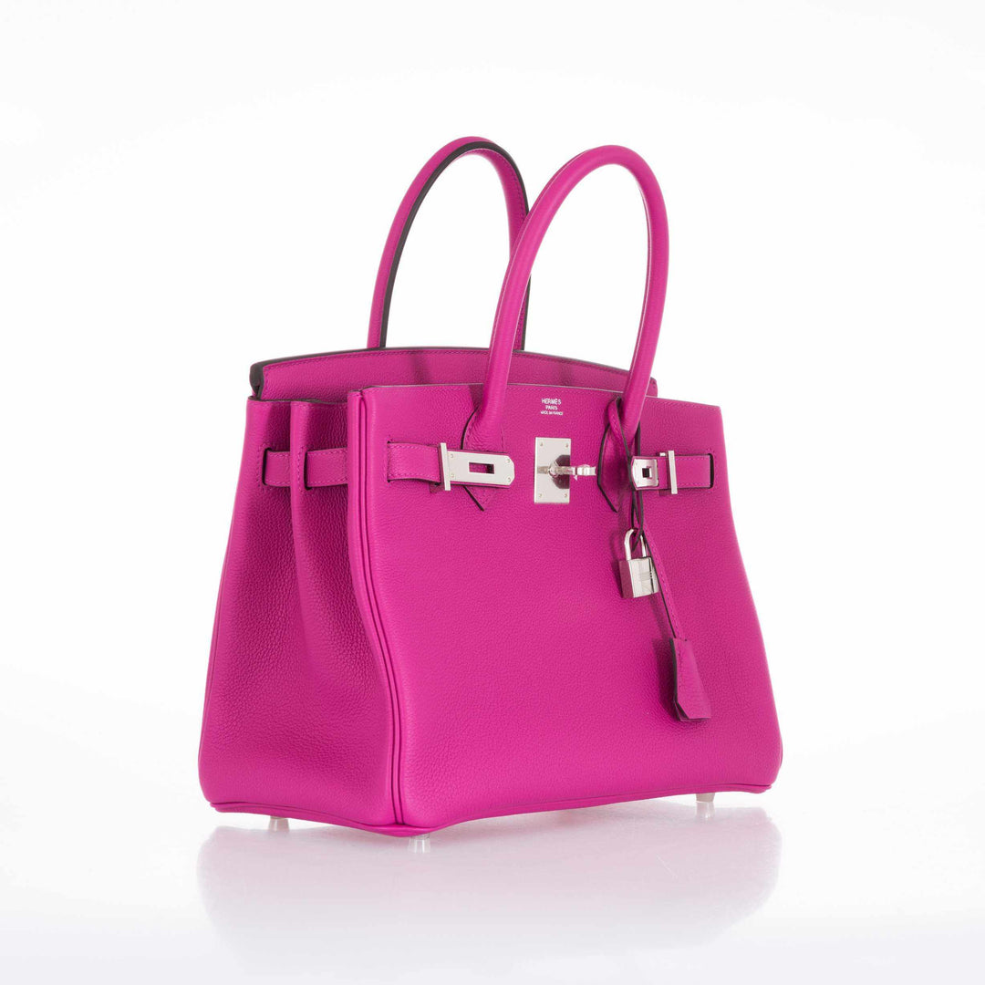 Hermes Birkin 30 Rose Pourpre Togo Palladium Hardware