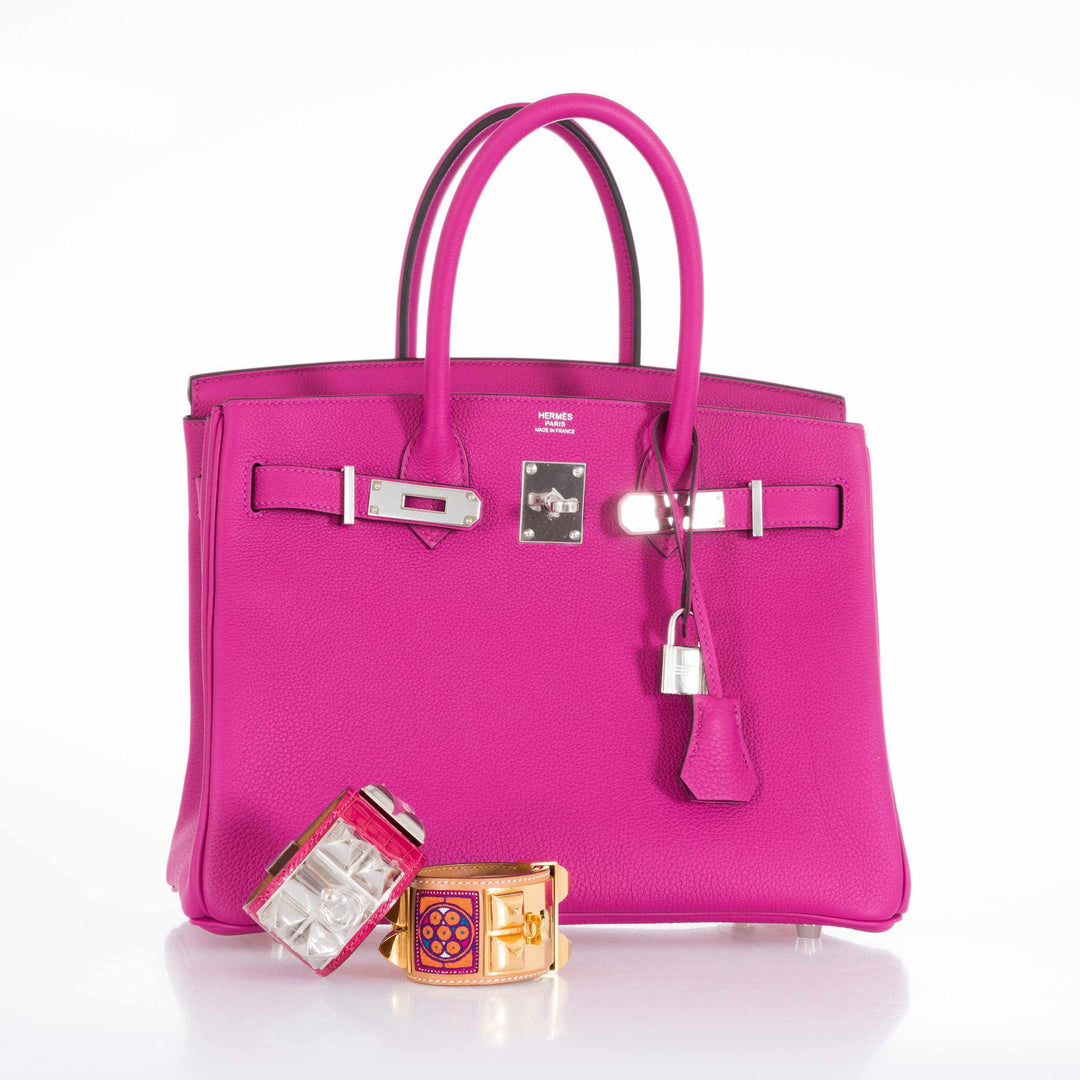 Hermes Birkin 30 Rose Pourpre Togo Palladium Hardware