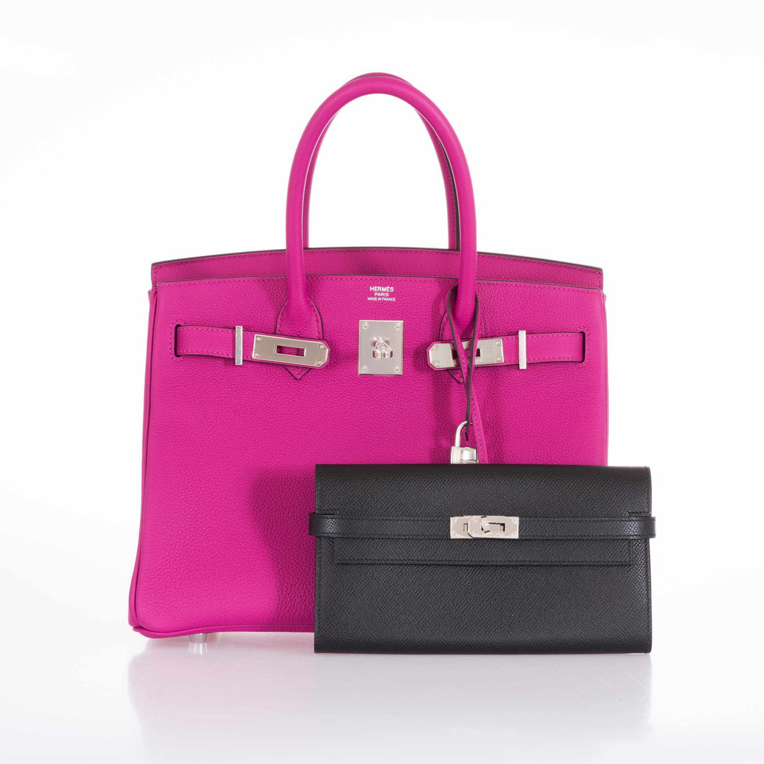 Hermes Birkin 30 Rose Pourpre Togo Palladium Hardware