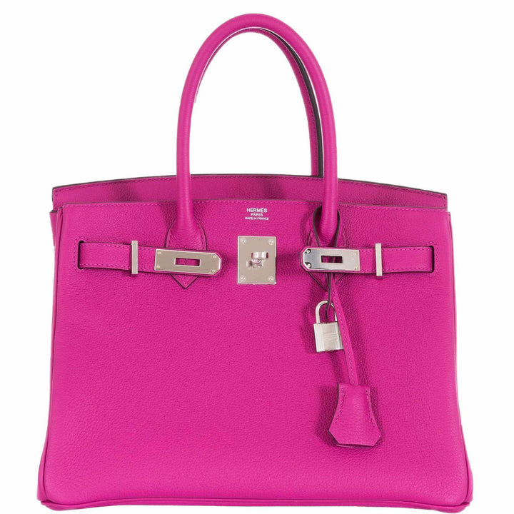 Top quality Hermes Birkin 30 Rose Pourpre Togo Palladium Hardware