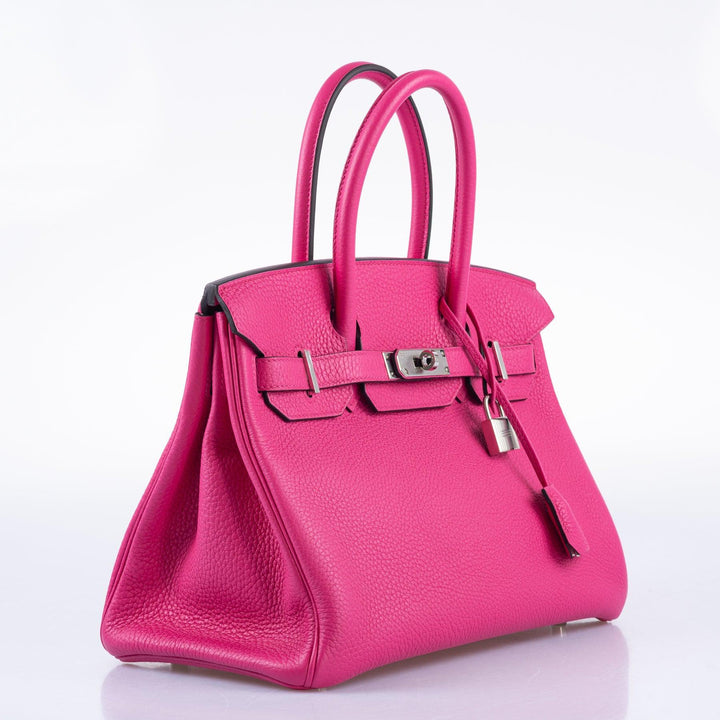 Top quality Hermes Birkin 30 Rose Shocking Togo Palladium Hardware