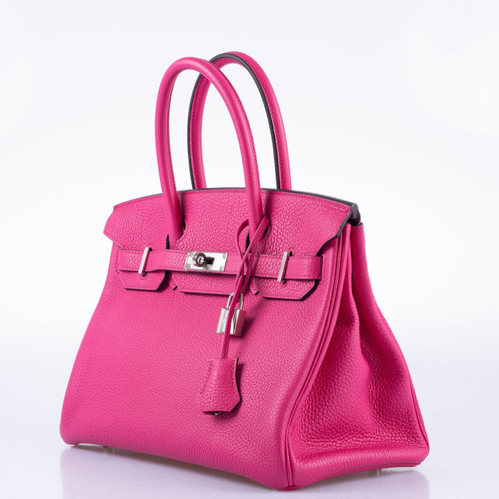 Top quality Hermes Birkin 30 Rose Shocking Togo Palladium Hardware