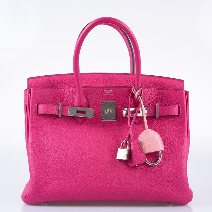 Top quality Hermes Birkin 30 Rose Shocking Togo Palladium Hardware