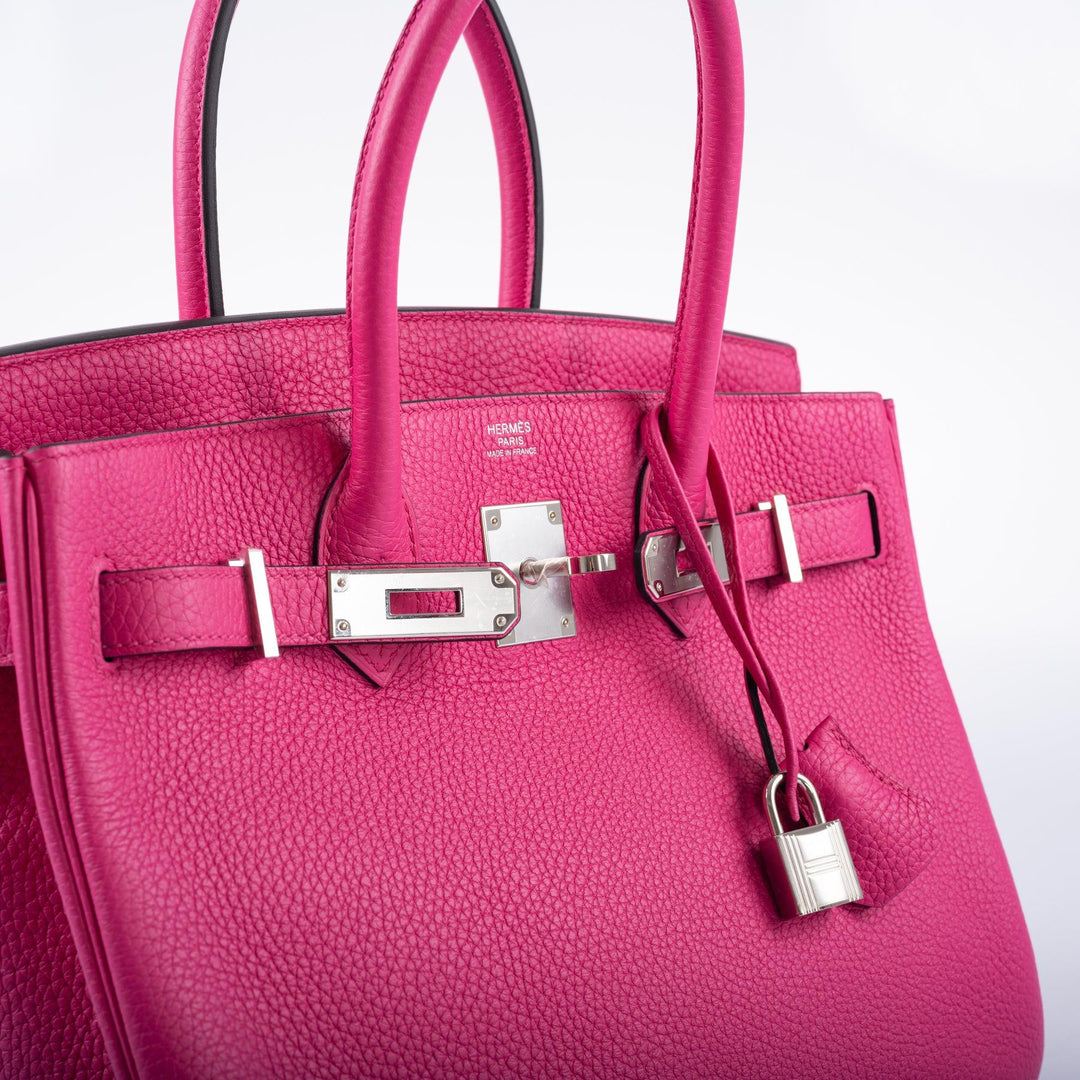Top quality Hermes Birkin 30 Rose Shocking Togo Palladium Hardware
