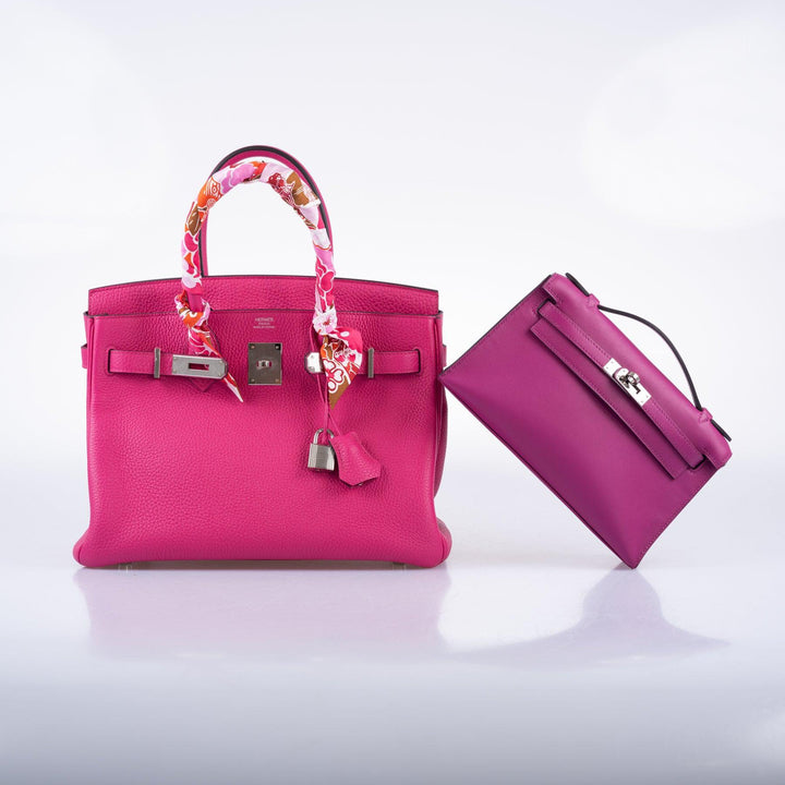 Top quality Hermes Birkin 30 Rose Shocking Togo Palladium Hardware