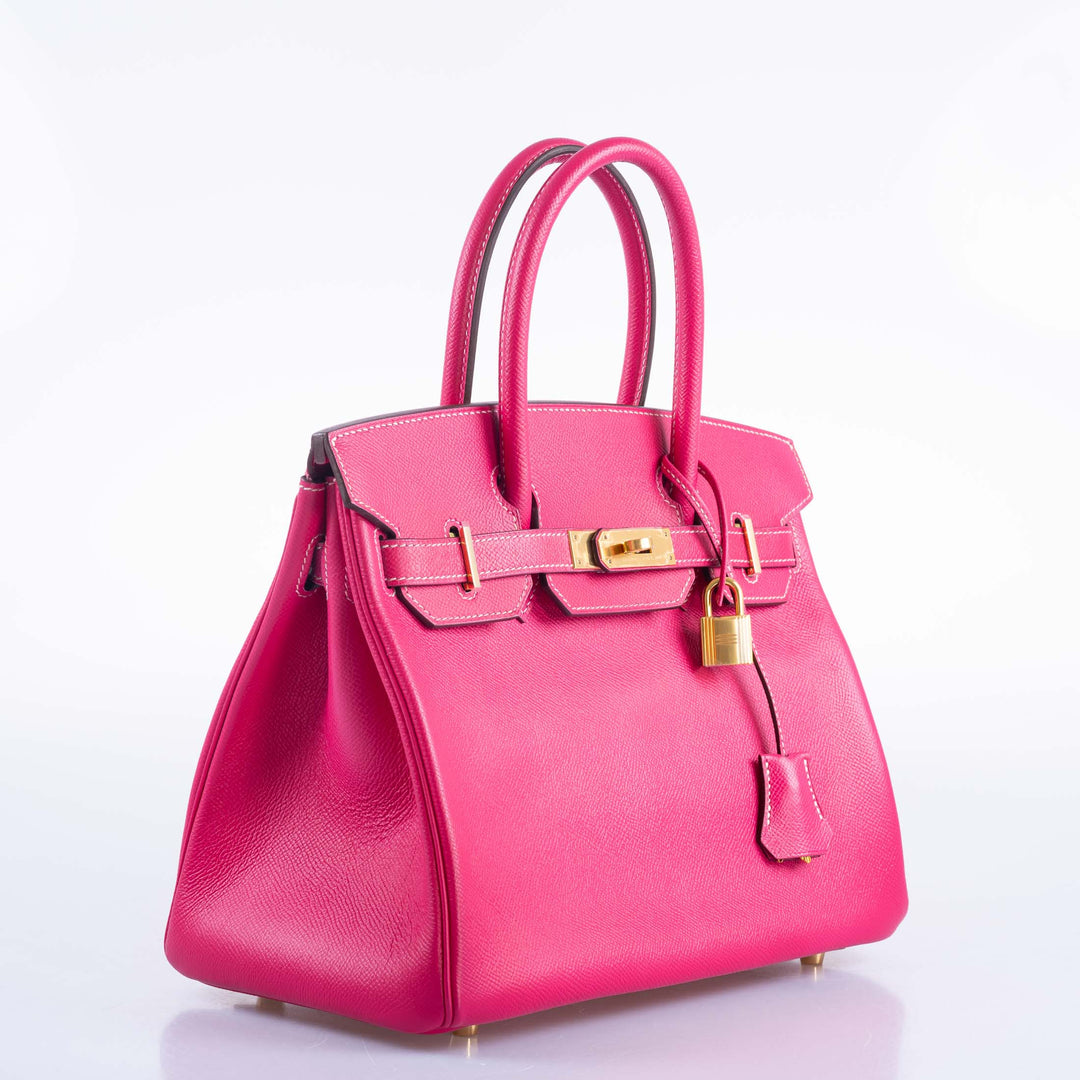 Hermes Birkin 30 Rose Tyrien Epsom Gold Hardware