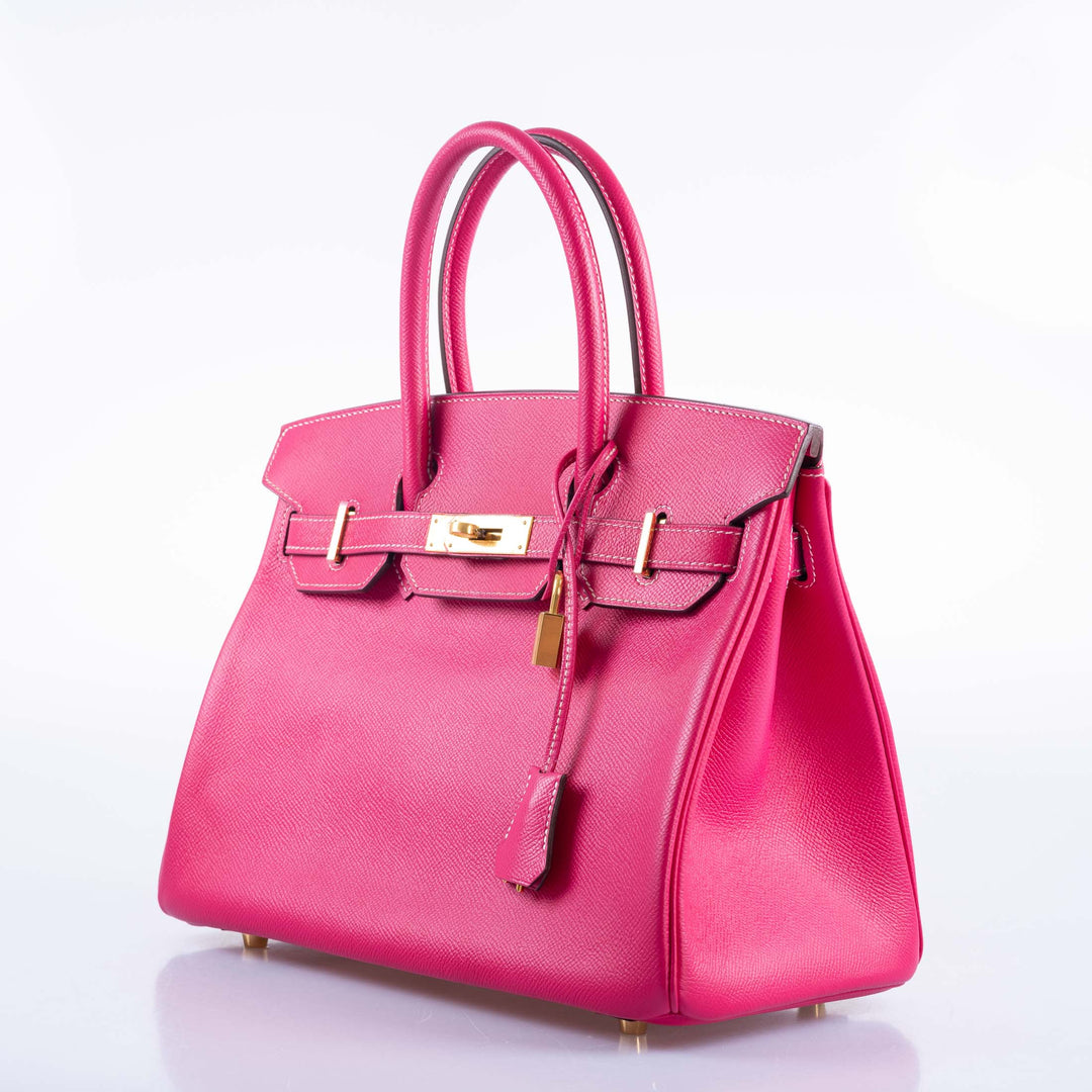 Hermes Birkin 30 Rose Tyrien Epsom Gold Hardware