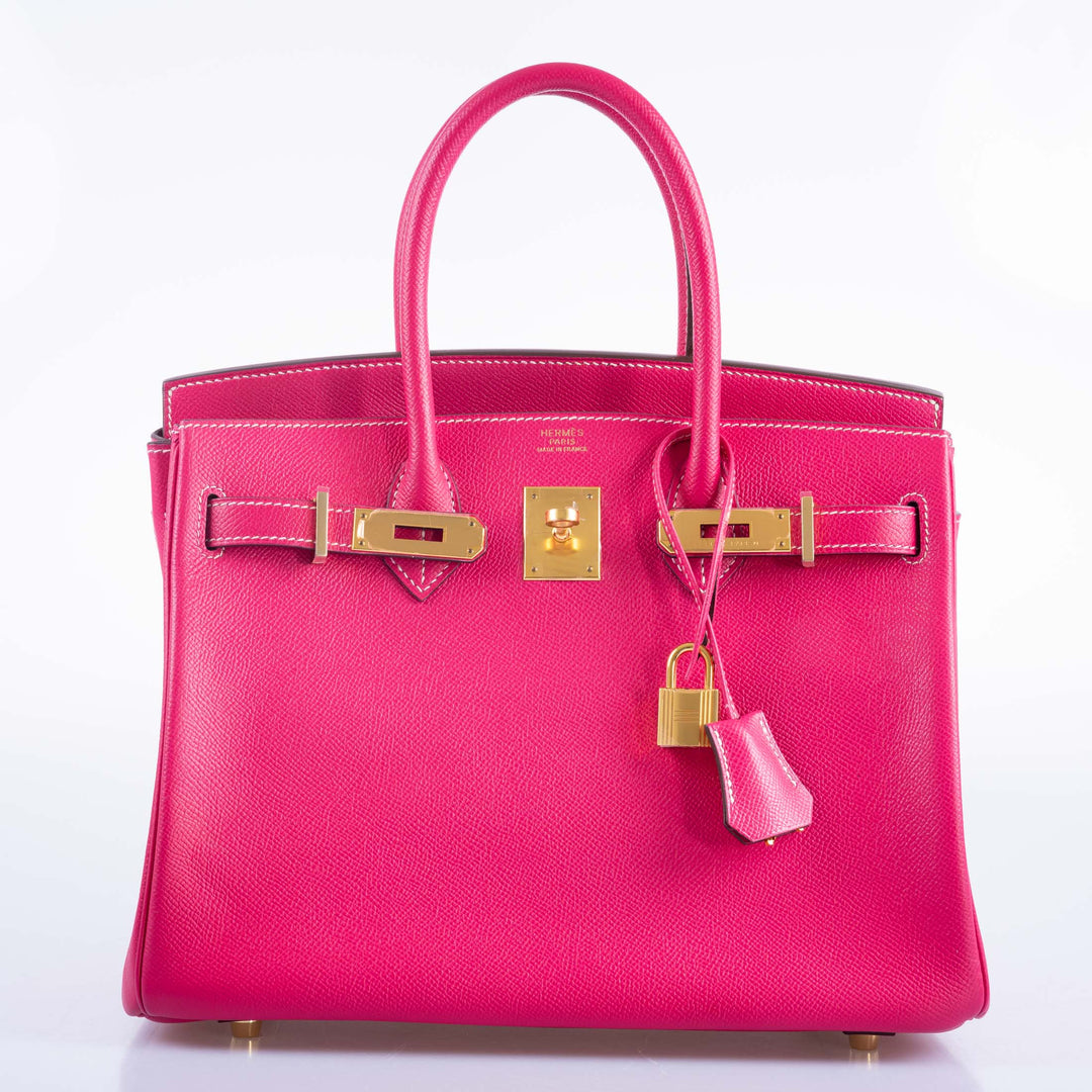 Hermes Birkin 30 Rose Tyrien Epsom Gold Hardware