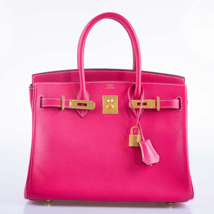 Hermes Birkin 30 Rose Tyrien Epsom Gold Hardware