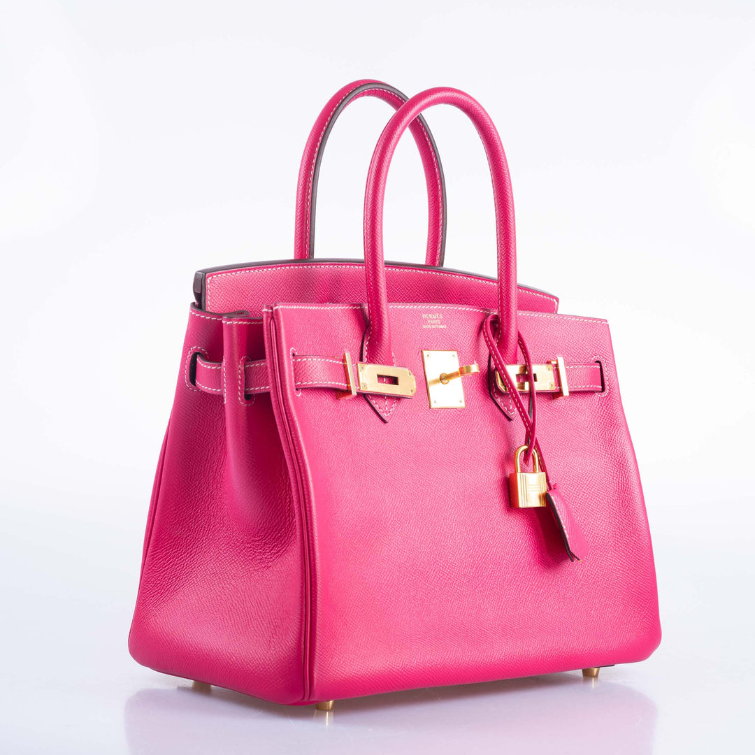 Hermes Birkin 30 Rose Tyrien Epsom Gold Hardware