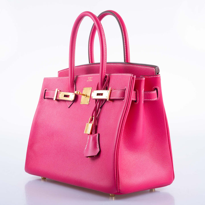 Hermes Birkin 30 Rose Tyrien Epsom Gold Hardware