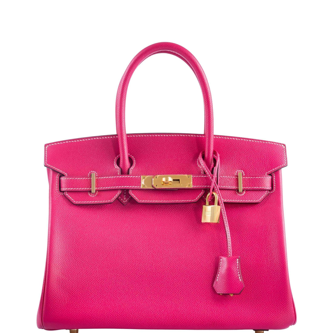 Hermes Birkin 30 Rose Tyrien Epsom Gold Hardware