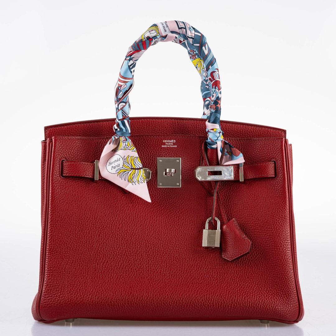 Top quality Hermes Birkin 30 Rouge Garance Togo with Palladium Hardware - 2007, K Square