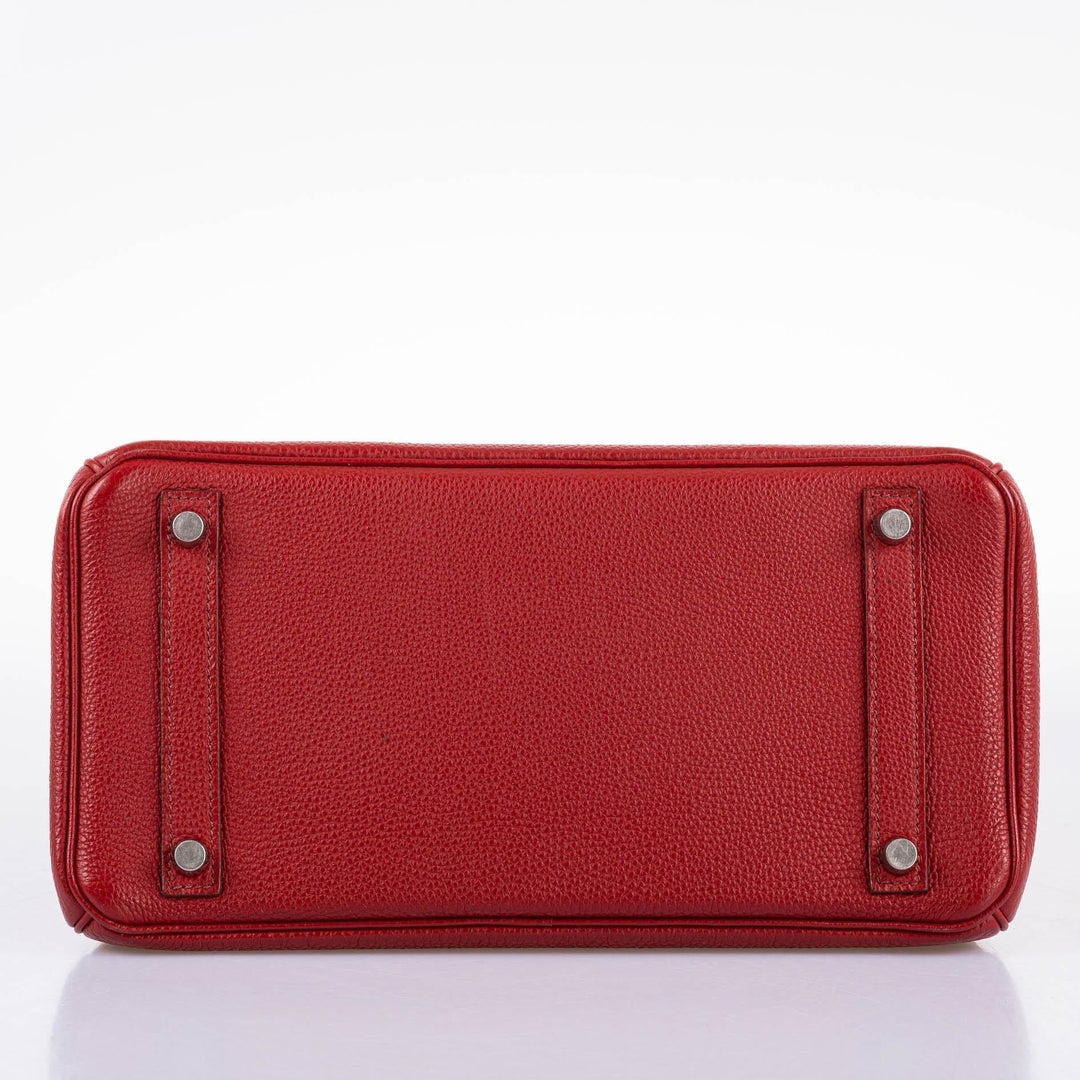 Top quality Hermes Birkin 30 Rouge Garance Togo with Palladium Hardware - 2007, K Square