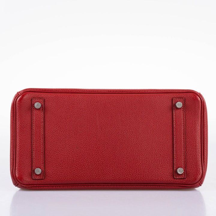 Top quality Hermes Birkin 30 Rouge Garance Togo with Palladium Hardware - 2007, K Square