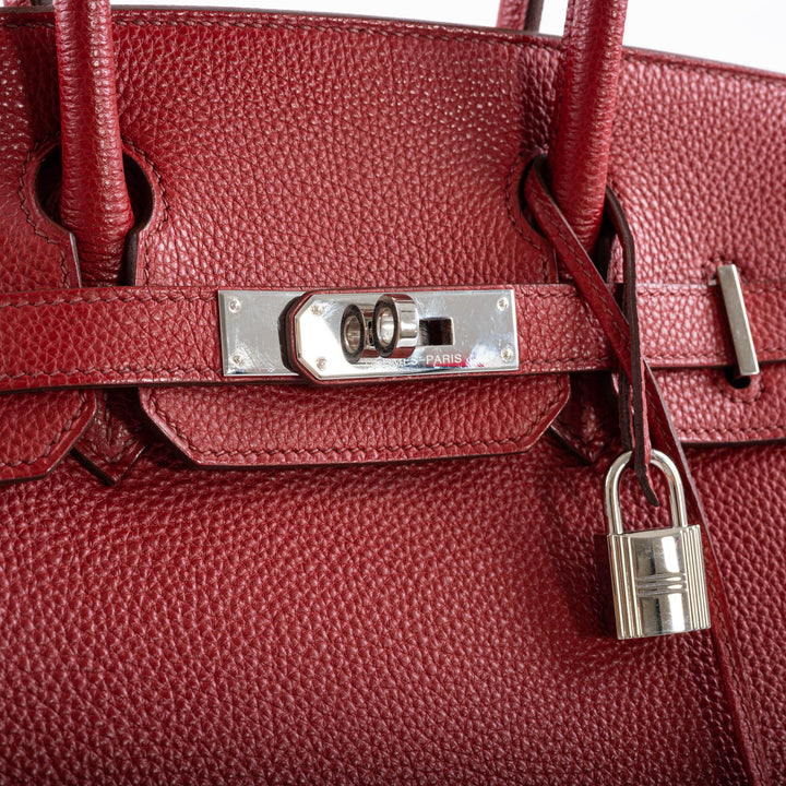Top quality Hermes Birkin 30 Rouge Garance Togo with Palladium Hardware - 2007, K Square