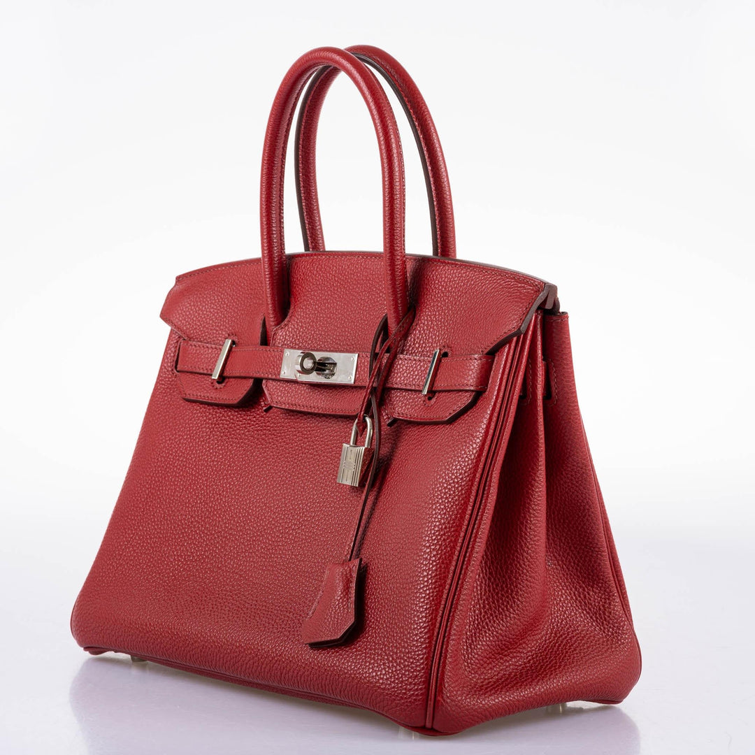 Top quality Hermes Birkin 30 Rouge Garance Togo with Palladium Hardware - 2007, K Square