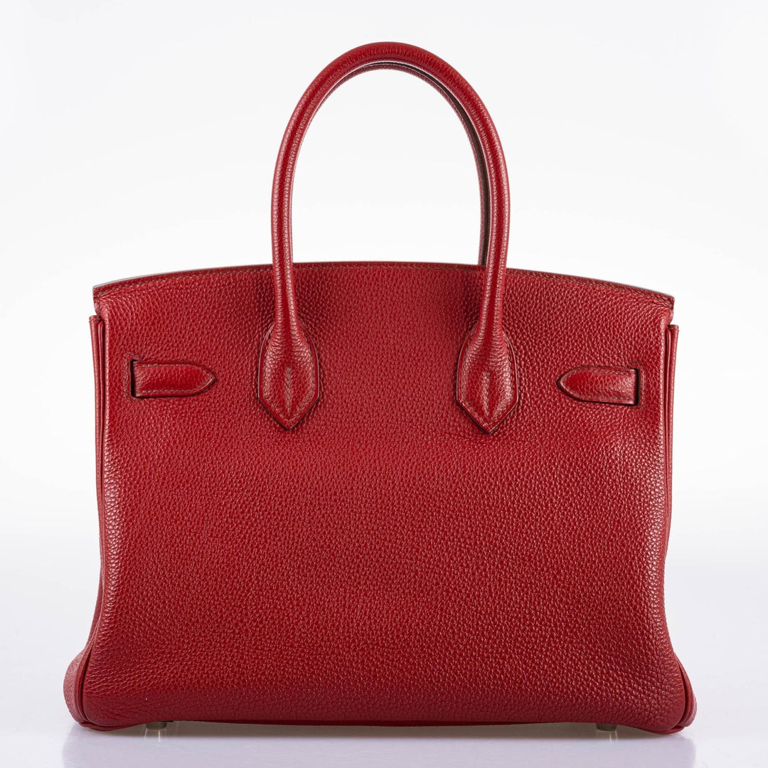 Top quality Hermes Birkin 30 Rouge Garance Togo with Palladium Hardware - 2007, K Square