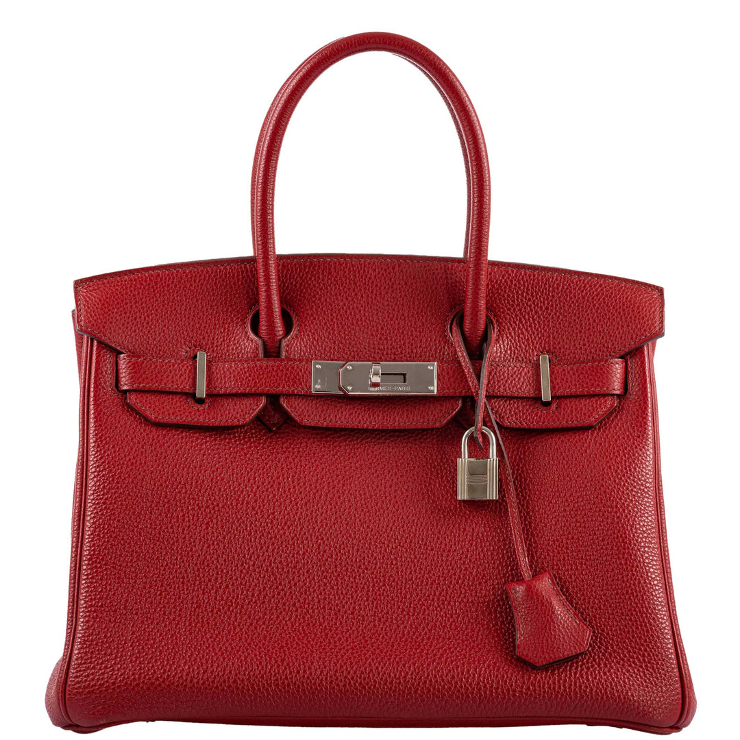 Top quality Hermes Birkin 30 Rouge Garance Togo with Palladium Hardware - 2007, K Square