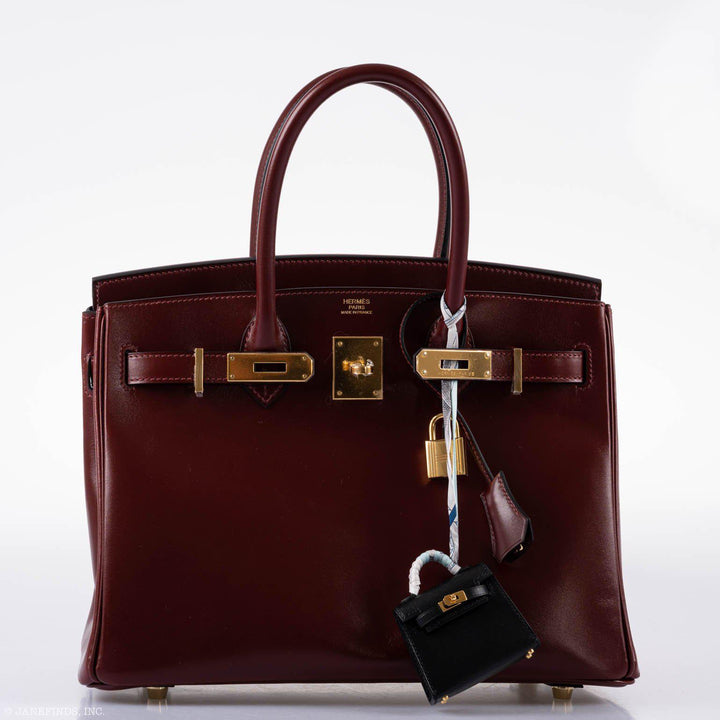 Top quality Hermes Birkin 30 Rouge H Calf Box Leather Gold Hardware - 2015, X