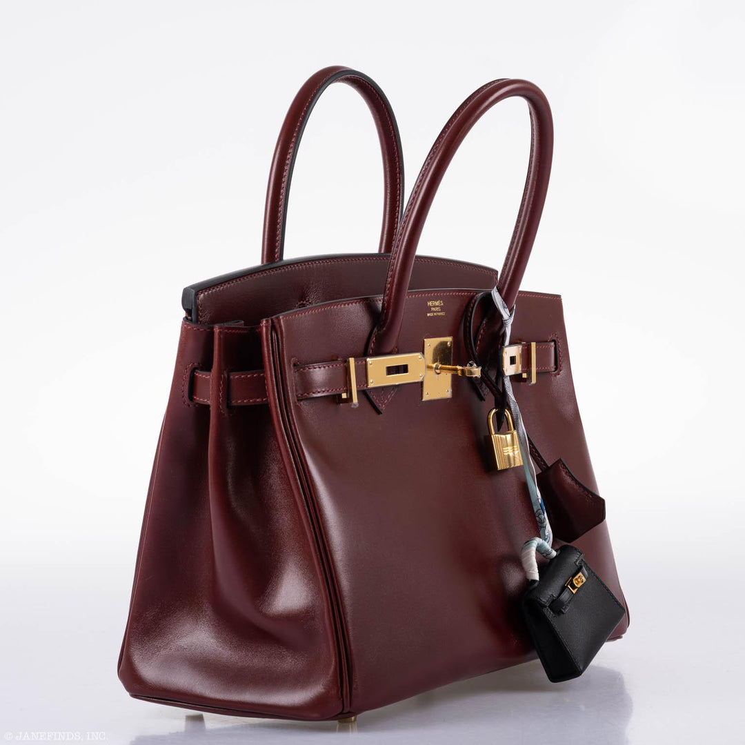 Top quality Hermes Birkin 30 Rouge H Calf Box Leather Gold Hardware - 2015, X