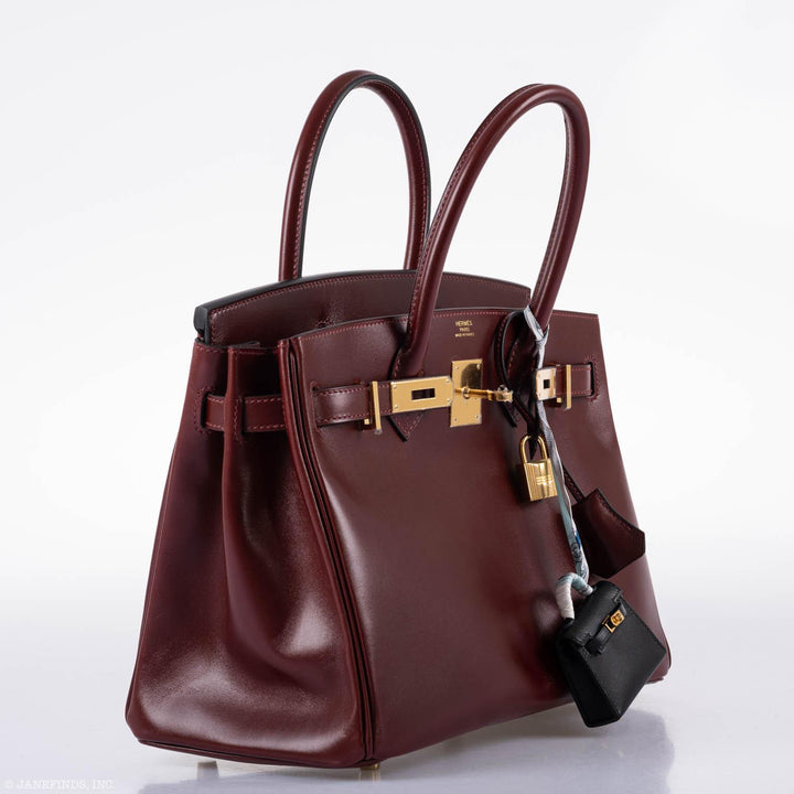 Top quality Hermes Birkin 30 Rouge H Calf Box Leather Gold Hardware - 2015, X