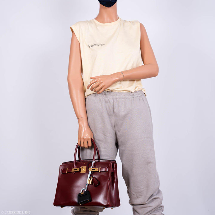 Top quality Hermes Birkin 30 Rouge H Calf Box Leather Gold Hardware - 2015, X