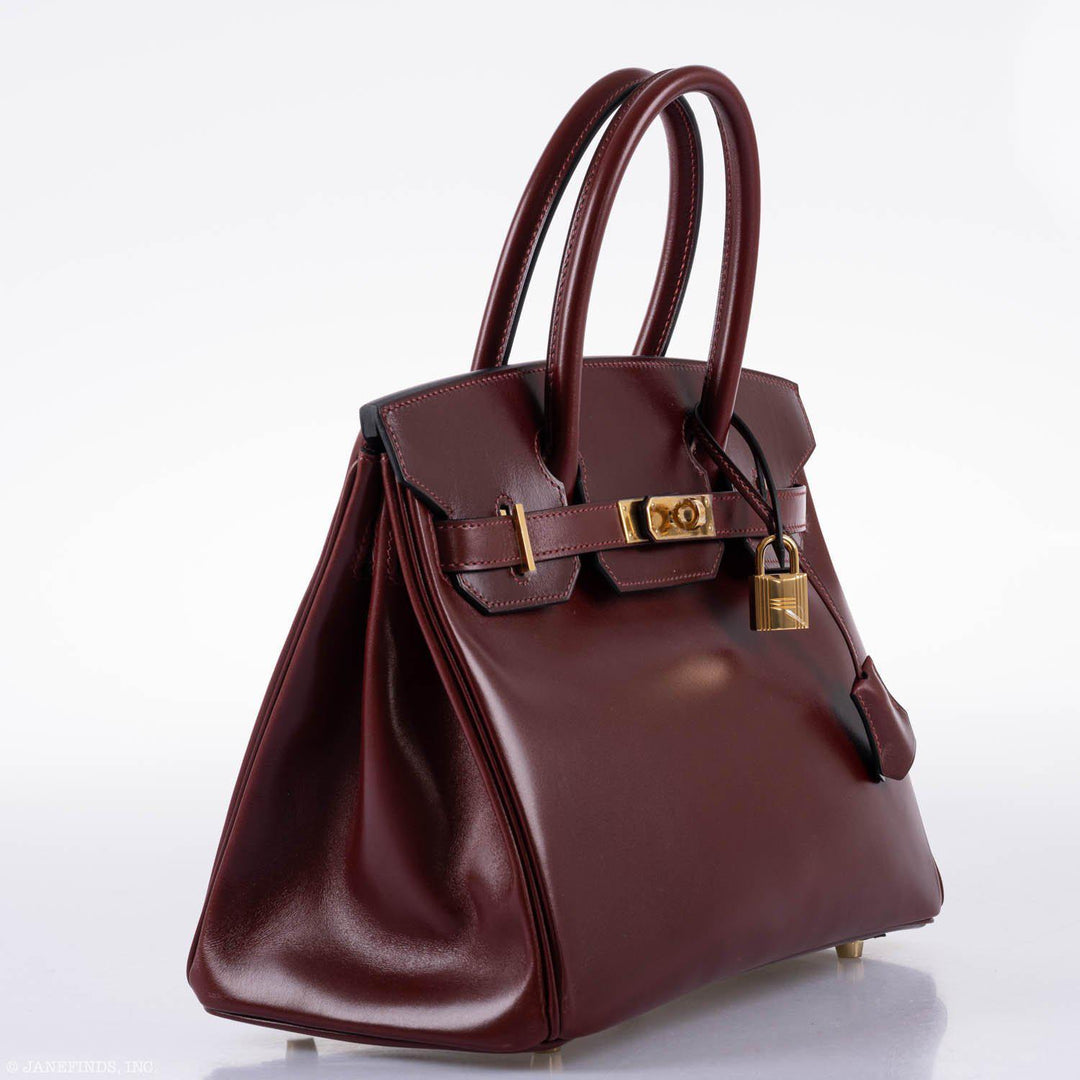Top quality Hermes Birkin 30 Rouge H Calf Box Leather Gold Hardware - 2015, X