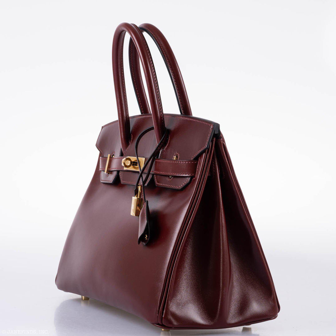 Top quality Hermes Birkin 30 Rouge H Calf Box Leather Gold Hardware - 2015, X